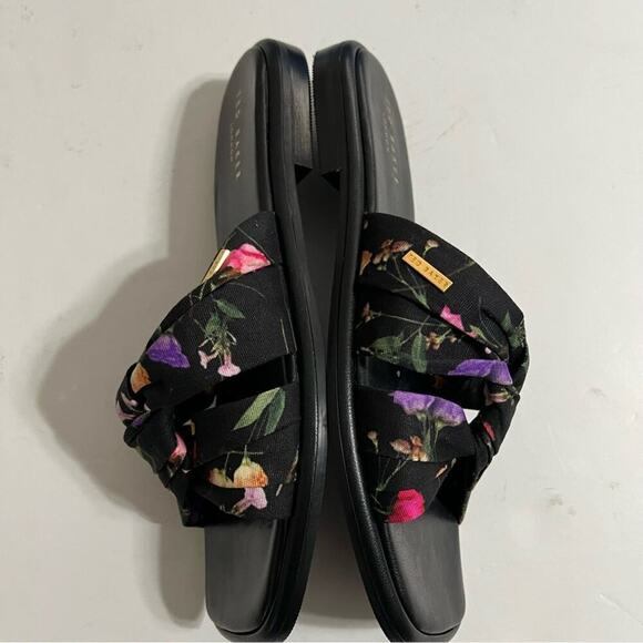 Ted Baker Ashina Floral Print Knot Sandal Size 8.5 - Picture 10 of 13